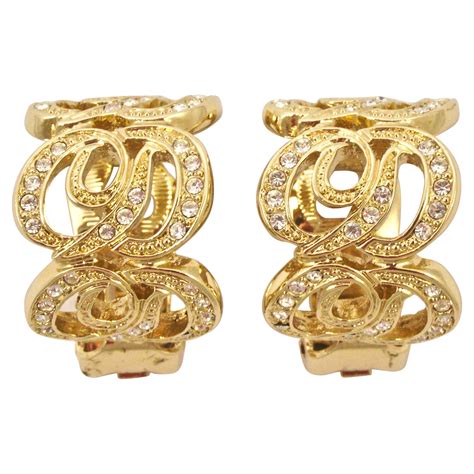 christian dior hoops|dior clip earrings for women.